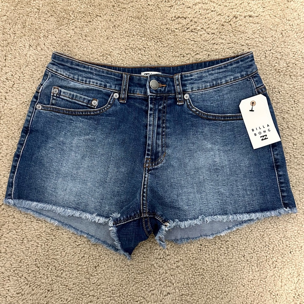 Billabong Drifter Denim Jean Shorts‎ Size 4 / Waist 27 NWT - Picture 2 of 10